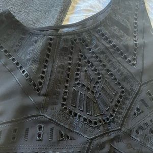 H&M Sheer Pattern Sleeveless Top